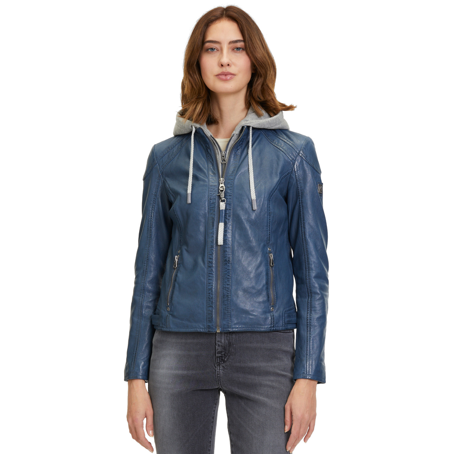 Kurtka skórzana damska Mauritius Niebieska GWAlice – BLACK FRIDAY