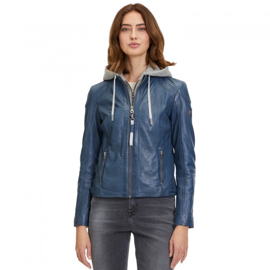 Kurtka skórzana damska Mauritius Niebieska GWAlice