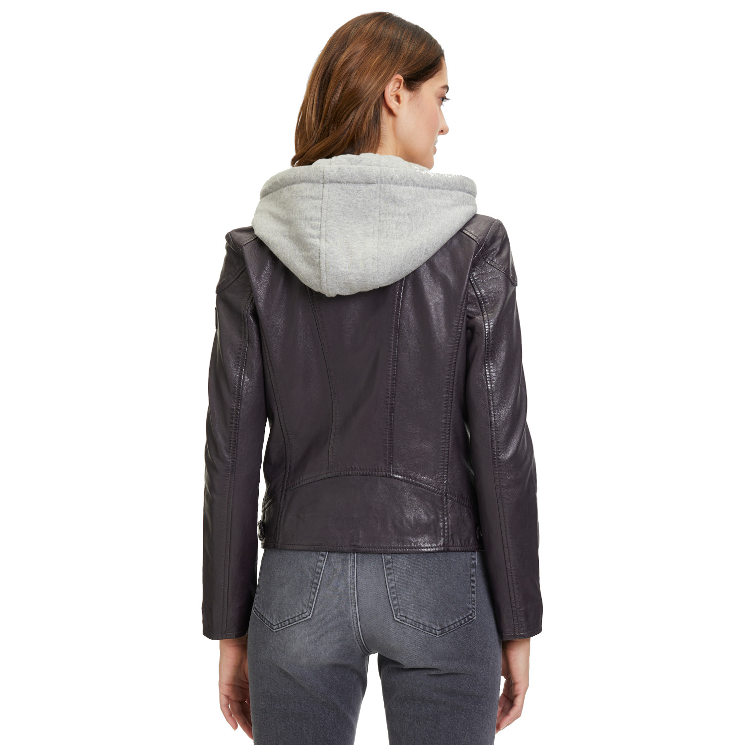 Kurtka skórzana damska Mauritius Ciemnofioletowa GWAlice – BLACK FRIDAY