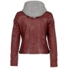 Kurtka skórzana damska Mauritius ciemnoczerwona GWAlice – BLACK FRIDAY