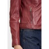 Kurtka skórzana damska Mauritius ciemnoczerwona GWAlice – BLACK FRIDAY