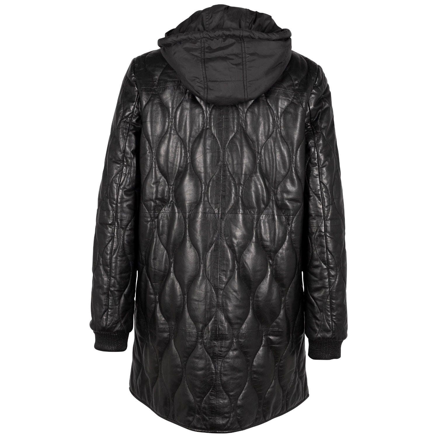 Długa skórzana kurtka damska Mauritius Czarna GWArjeta – BLACK FRIDAY