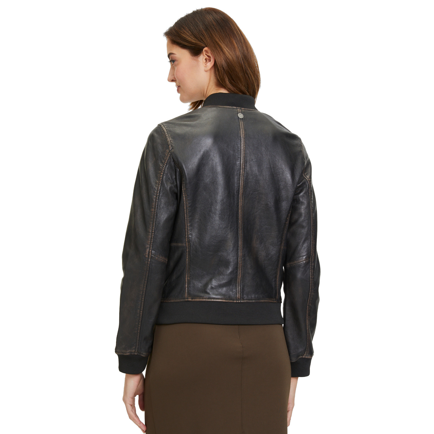 Damska skórzana kurtka Mauritius Czarna Vintage GWBrita – BLACK FRIDAY