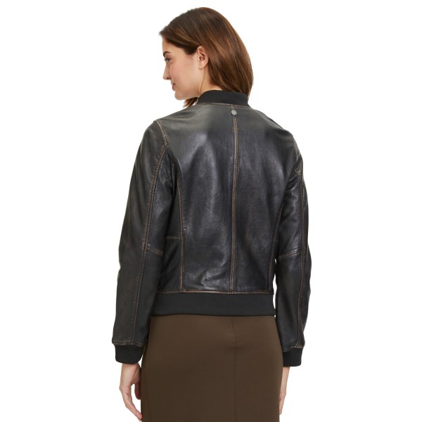 Damska skórzana kurtka Mauritius Czarna Vintage GWBrita