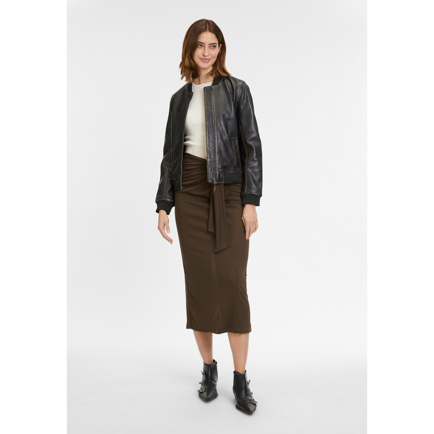 Damska skórzana kurtka Mauritius Czarna Vintage GWBrita – BLACK FRIDAY