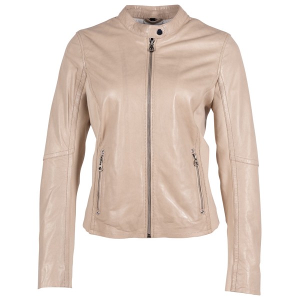 Kurtka skórzana damska Mauritius jasnobeżowa GWClair