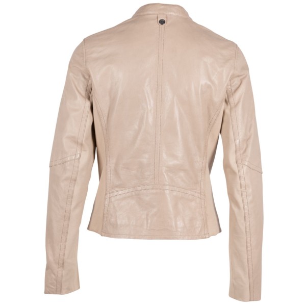 Kurtka skórzana damska Mauritius jasnobeżowa GWClair