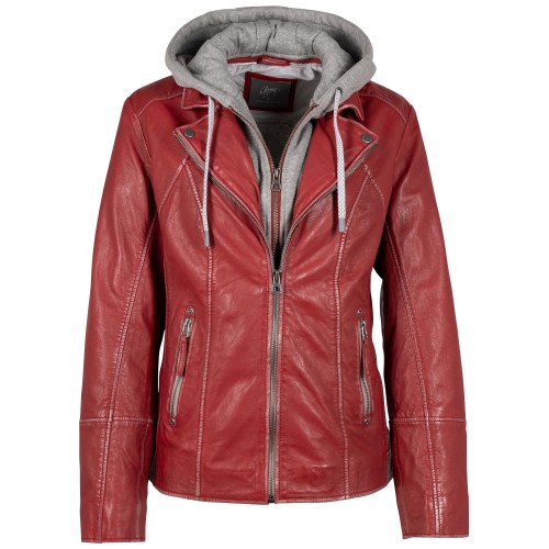 Kurtka skórzana damska Mauritius czerwona GWConny