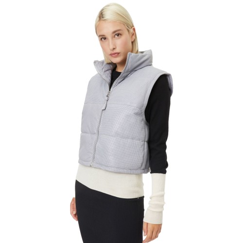 Kamizelka skórzana damska Mauritius jasnoniebieska GWEllice