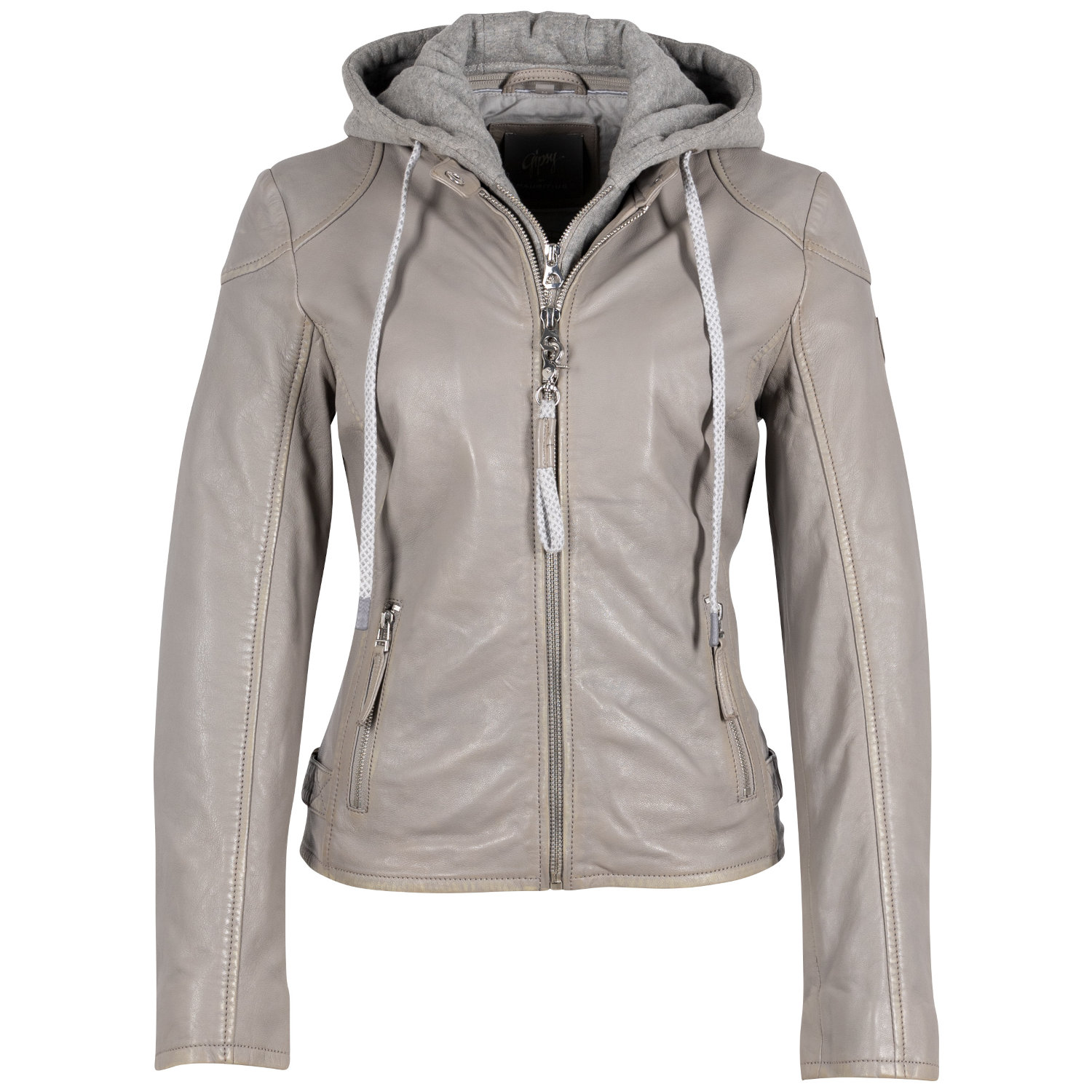 Kurtka skórzana damska Mauritius Szara GWFahira – BLACK FRIDAY