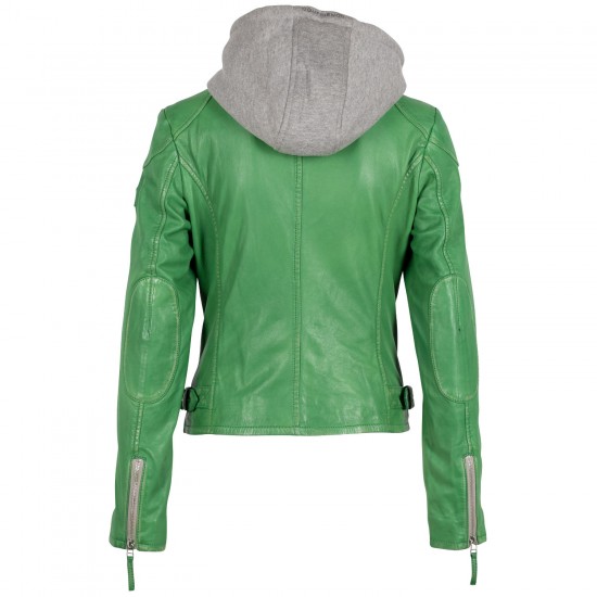 Kurtka skórzana damska Mauritius zielona GWFahira