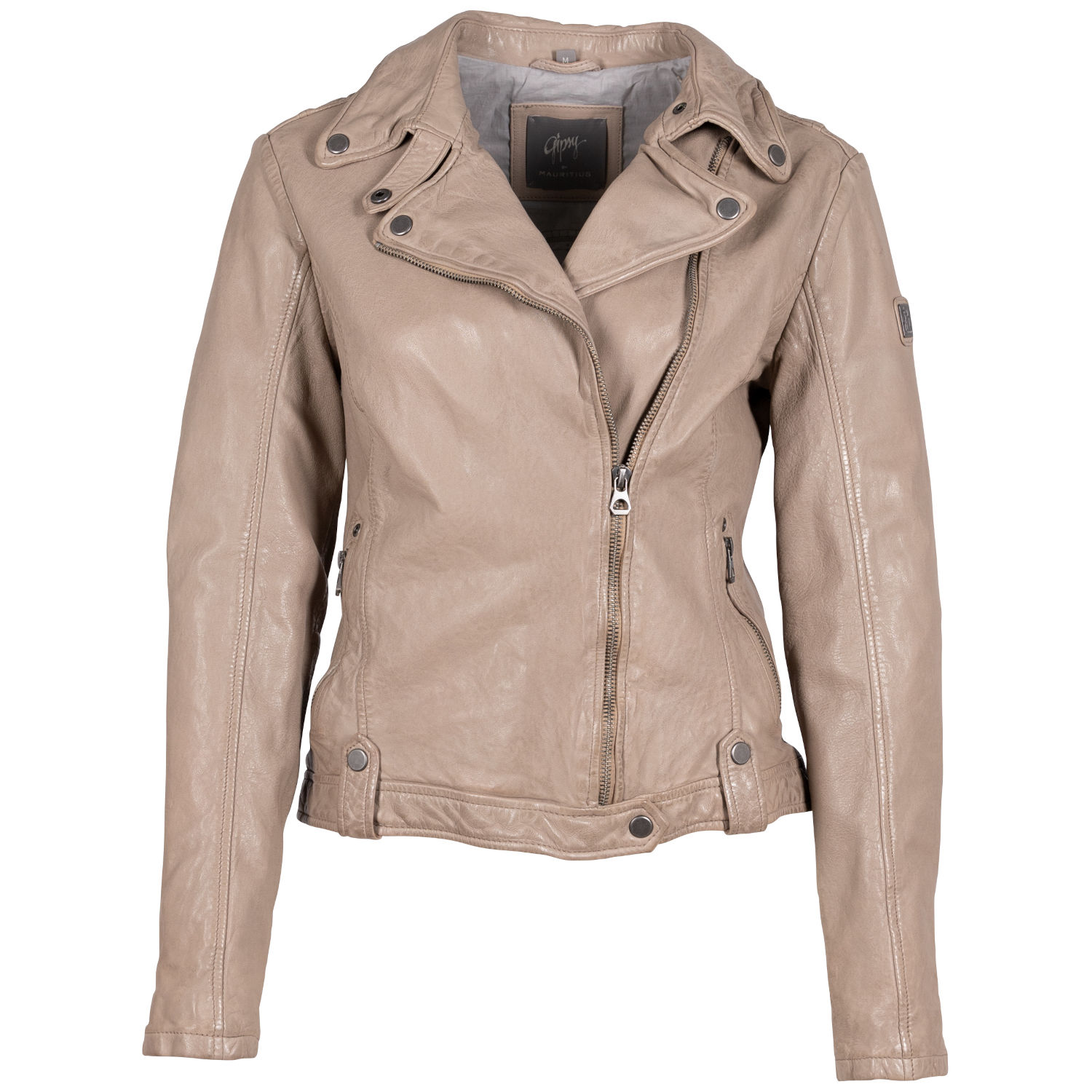 Kurtka skórzana damska Mauritius beżowa GWFaible – BLACK FRIDAY