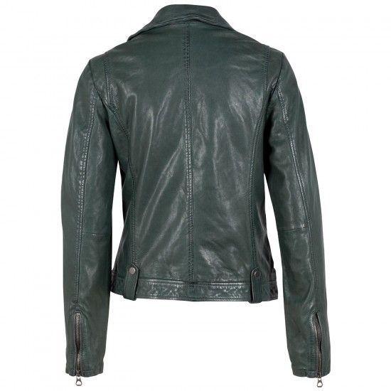 Kurtka skórzana damska Mauritius Ciemnozielona GWFaible