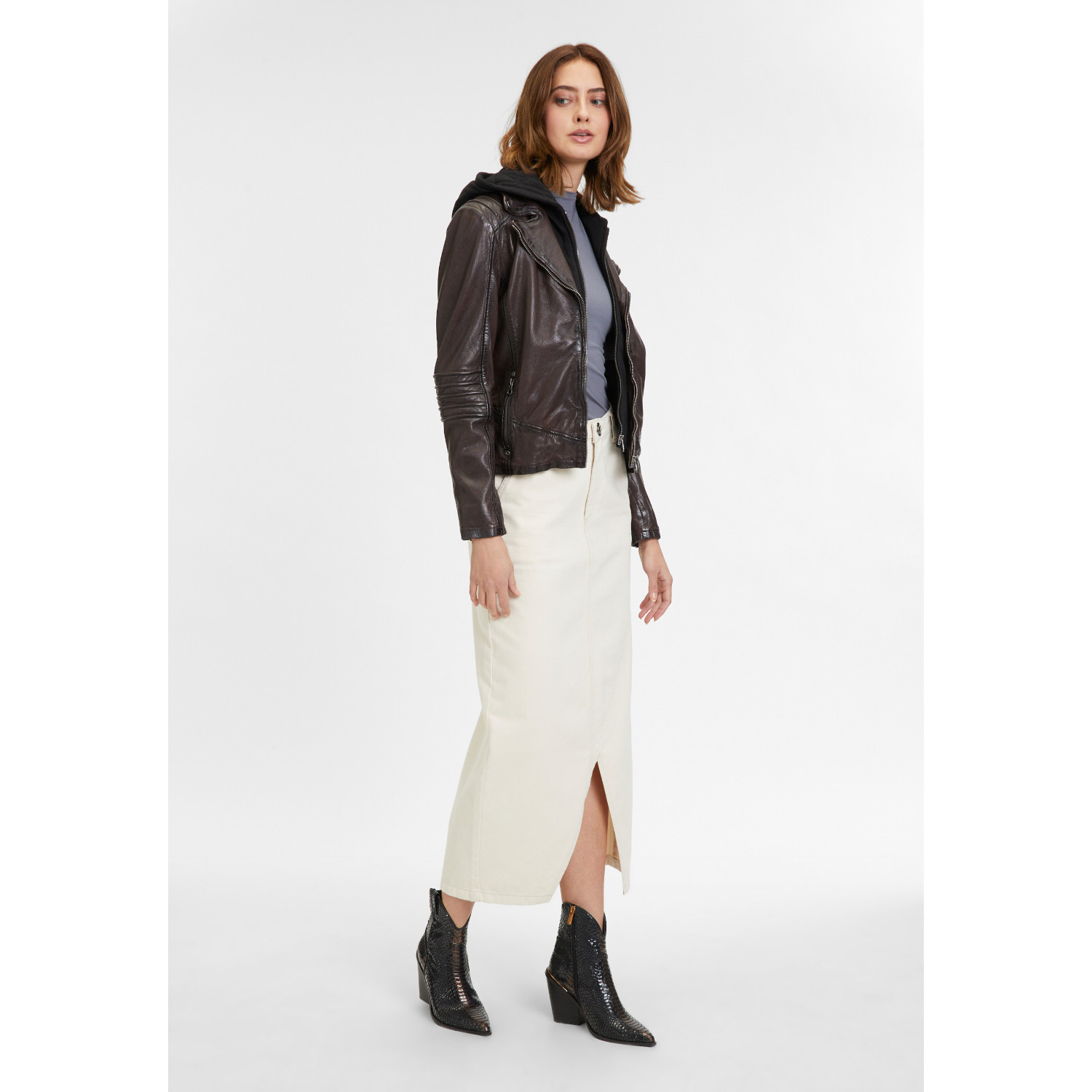 Kurtka skórzana damska Mauritius Kasztan GWFlura – BLACK FRIDAY