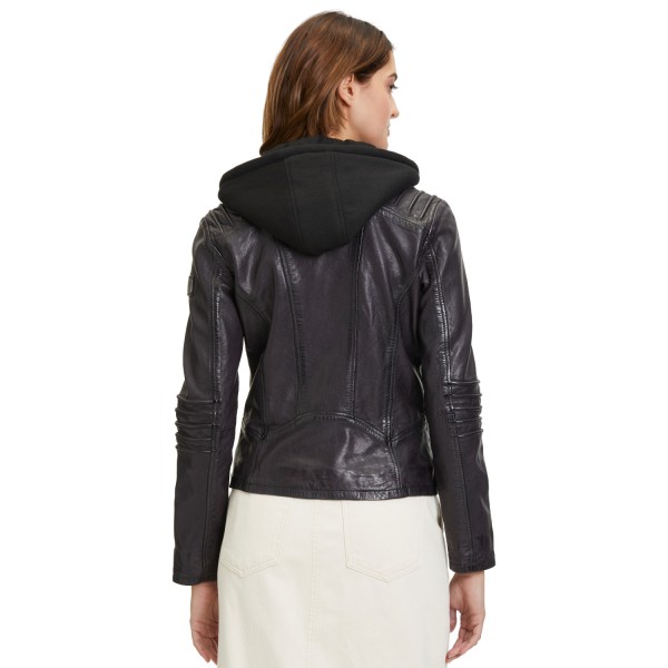 Kurtka skórzana damska Mauritius Ciemnofioletowa GWFlura