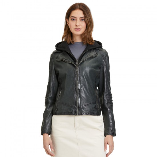 Kurtka skórzana damska Mauritius Ciemnozielona GWFlura