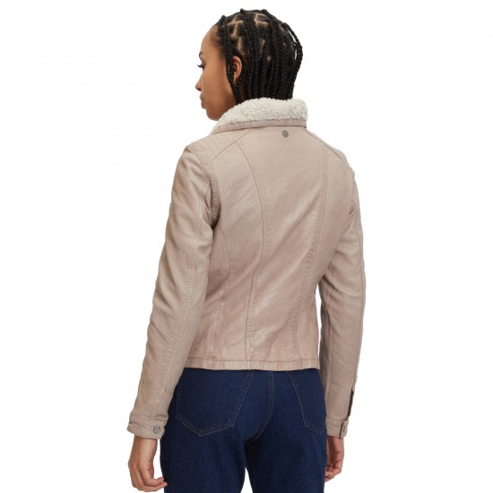 Damska zimowa kurtka skórzana Mauritius Szara GWJolanda