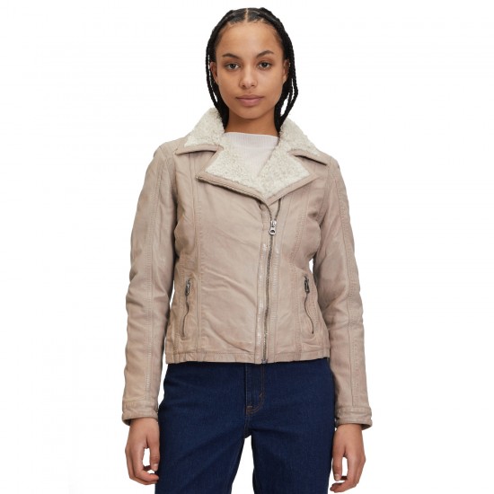 Damska zimowa kurtka skórzana Mauritius Szara GWJolanda