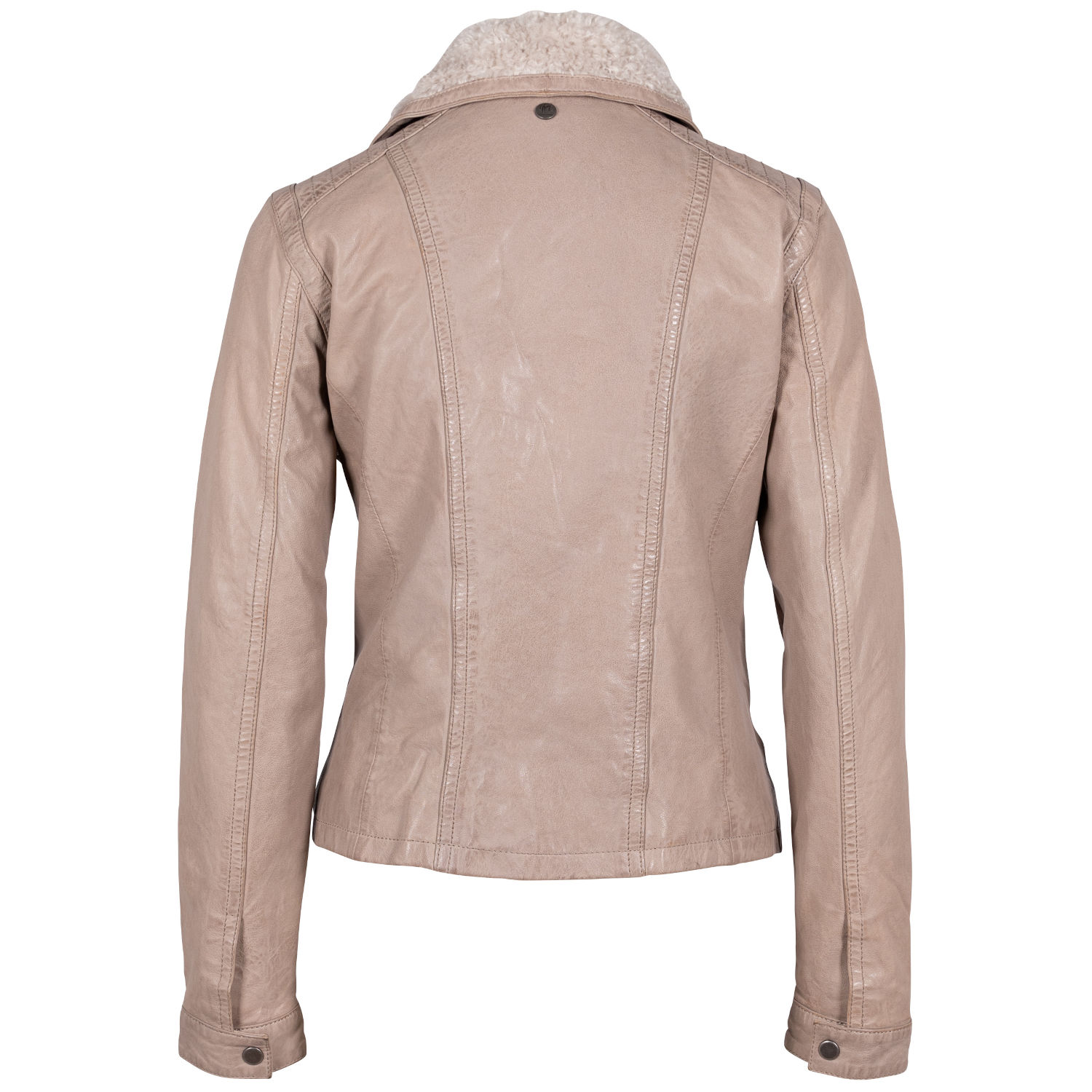 Damska zimowa kurtka skórzana Mauritius Szara GWJolanda – BLACK FRIDAY