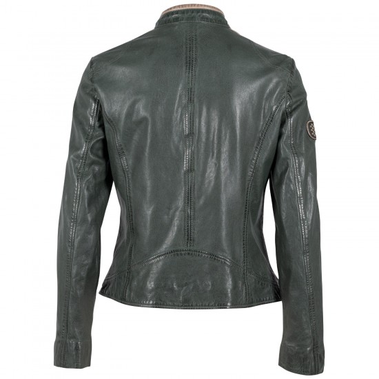 Kurtka skórzana damska Mauritius Ciemnozielona GWLiziya