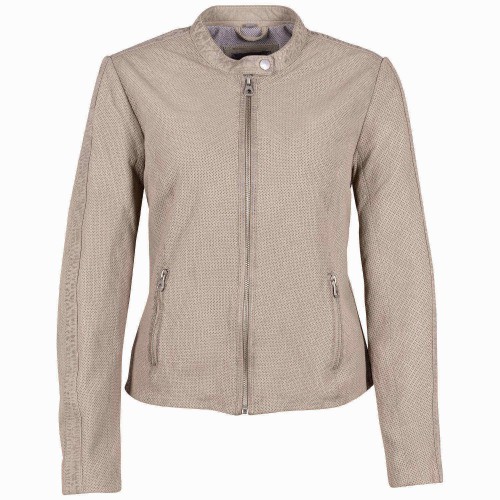 Kurtka skórzana damska Mauritius jasnoszara GWMinka