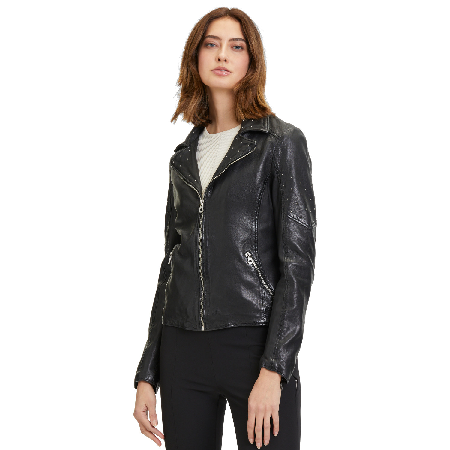 Kurtka skórzana damska Mauritius Czarna GWShanila – BLACK FRIDAY