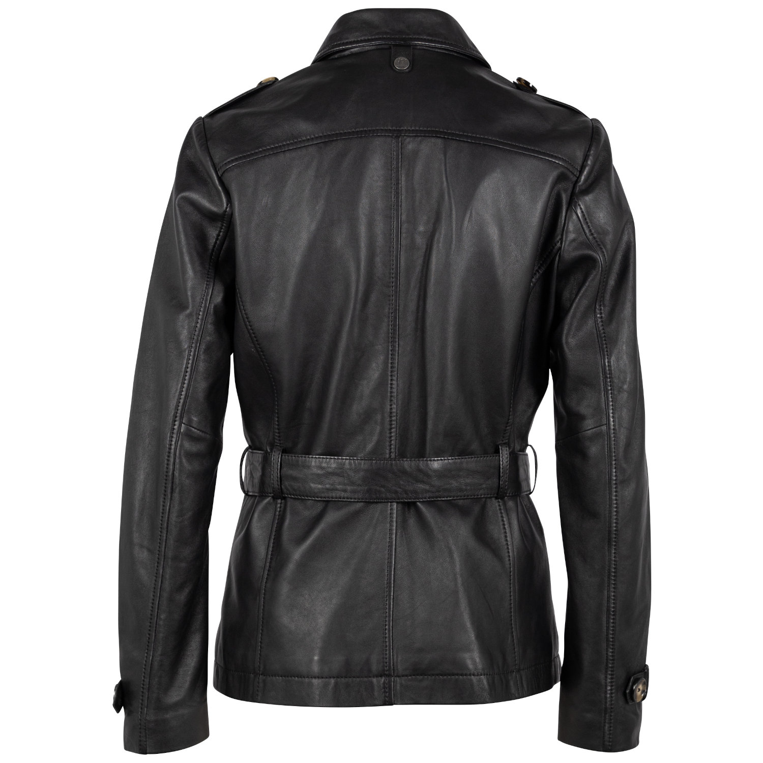 Długa skórzana kurtka damska Mauritius Czarna GWSkady – BLACK FRIDAY