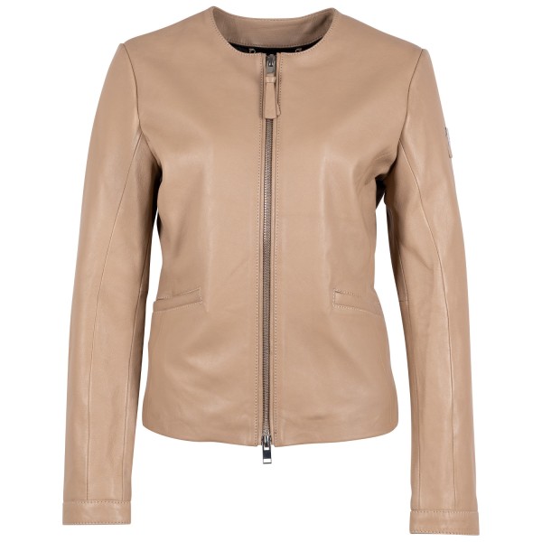 Kurtka skórzana damska Mauritius Beżowa MSWTjara