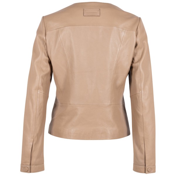 Kurtka skórzana damska Mauritius Beżowa MSWTjara