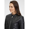 Damska krótka skórzana kurtka Mauritius Czarna MWAmalie – BLACK FRIDAY