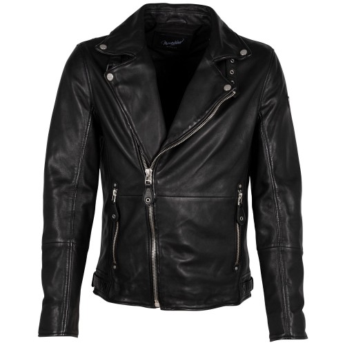 Męska skórzana kurtka Mauritius Czarna Mavric