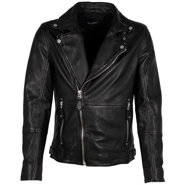 Męska skórzana kurtka Mauritius Czarna Mavric