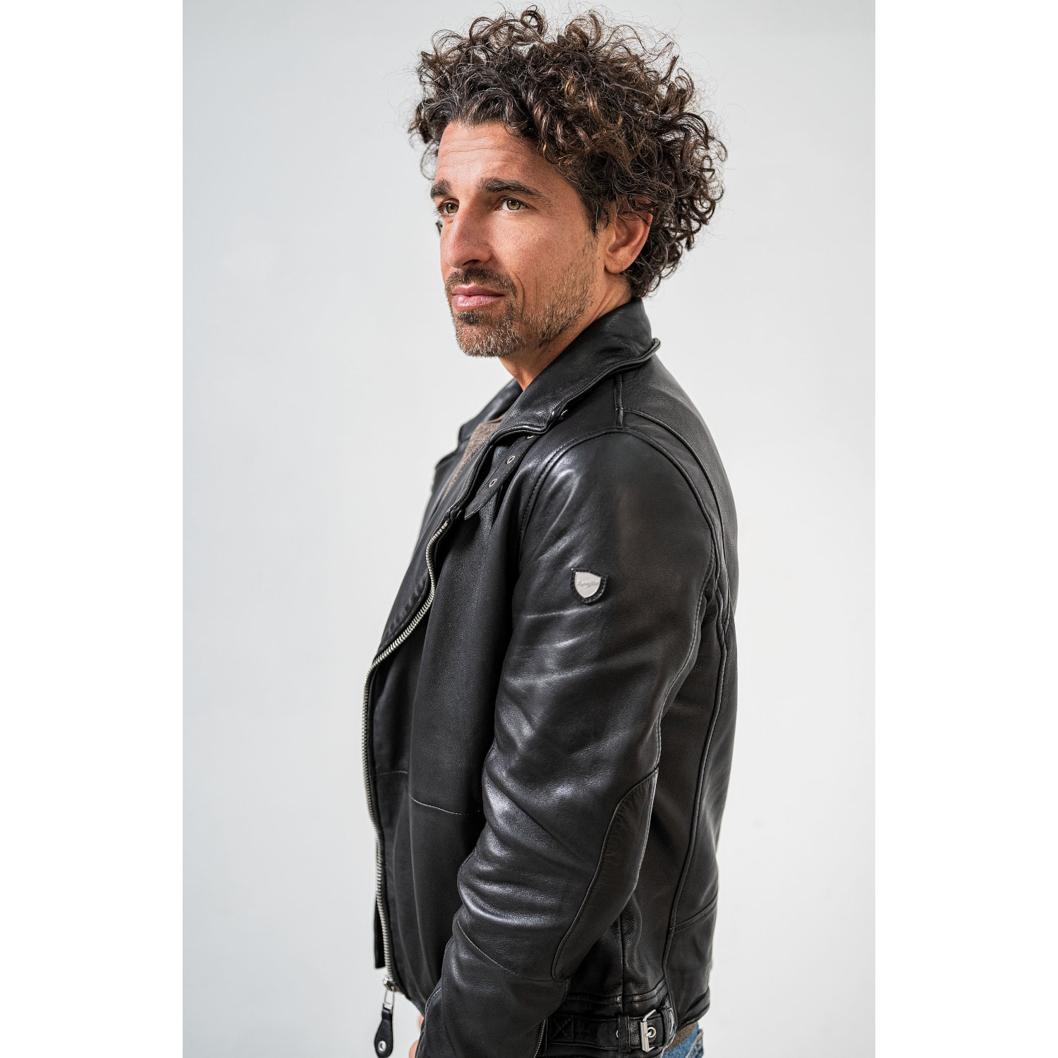 Męska skórzana kurtka Mauritius Czarna Mavric – Kurtki skórzane