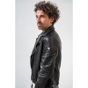 Męska skórzana kurtka Mauritius Czarna Mavric – stoc