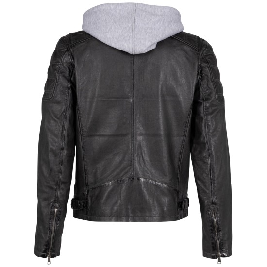 Męska kurtka skórzana Mauritius Antracyt Rylo