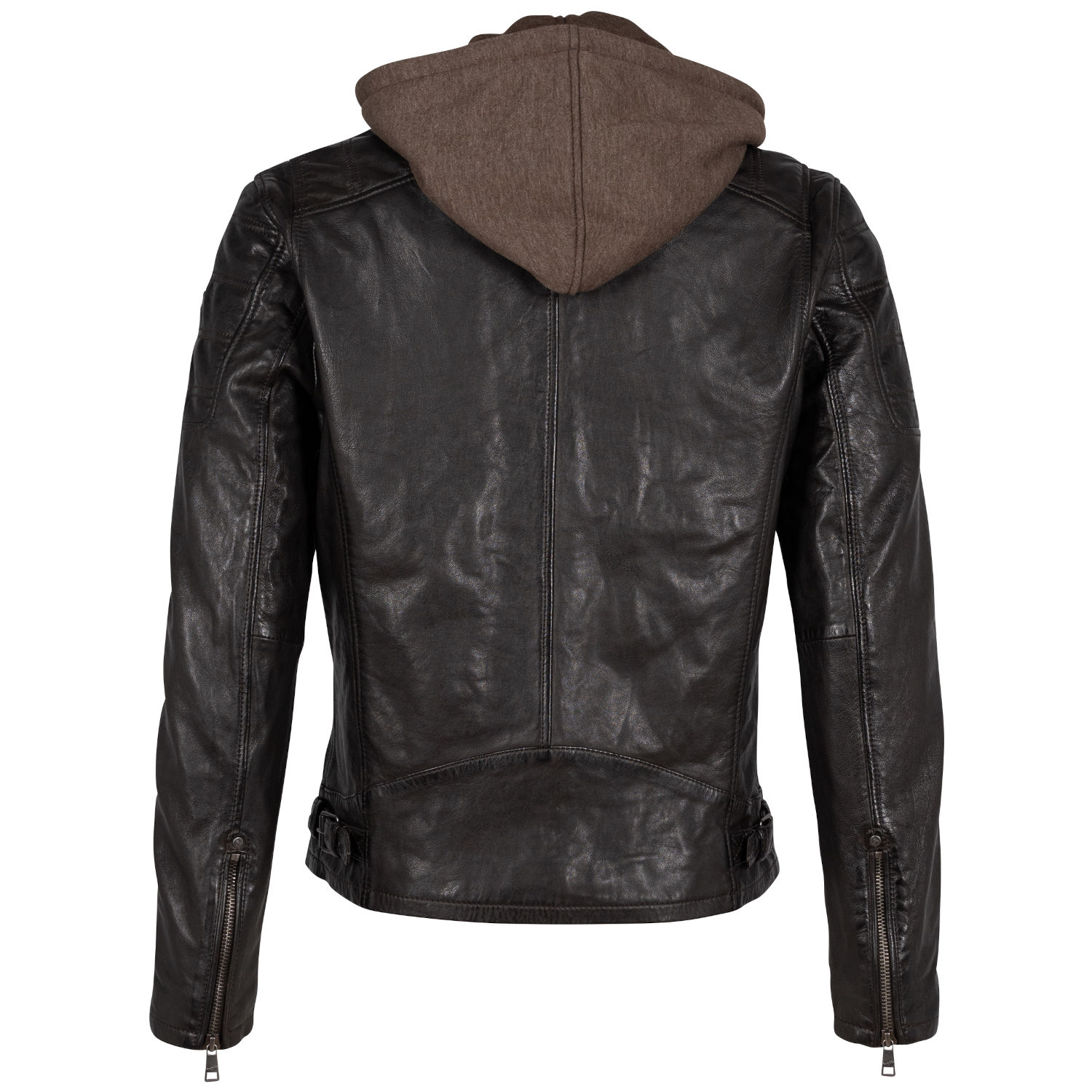 Męska skórzana kurtka Mauritius Ciemnobrązowa Rylo – BLACK FRIDAY