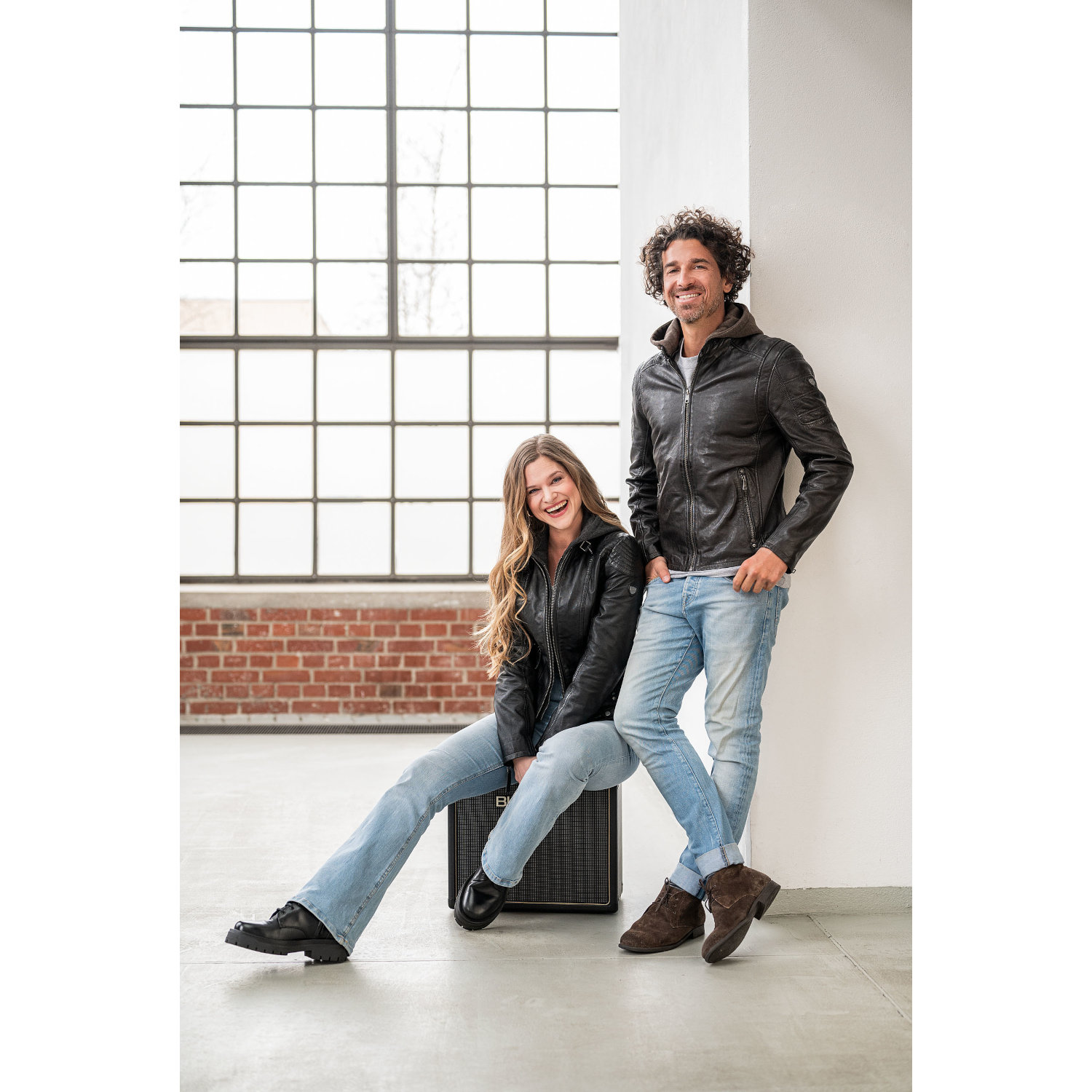 Męska skórzana kurtka Mauritius Ciemnobrązowa Rylo – BLACK FRIDAY