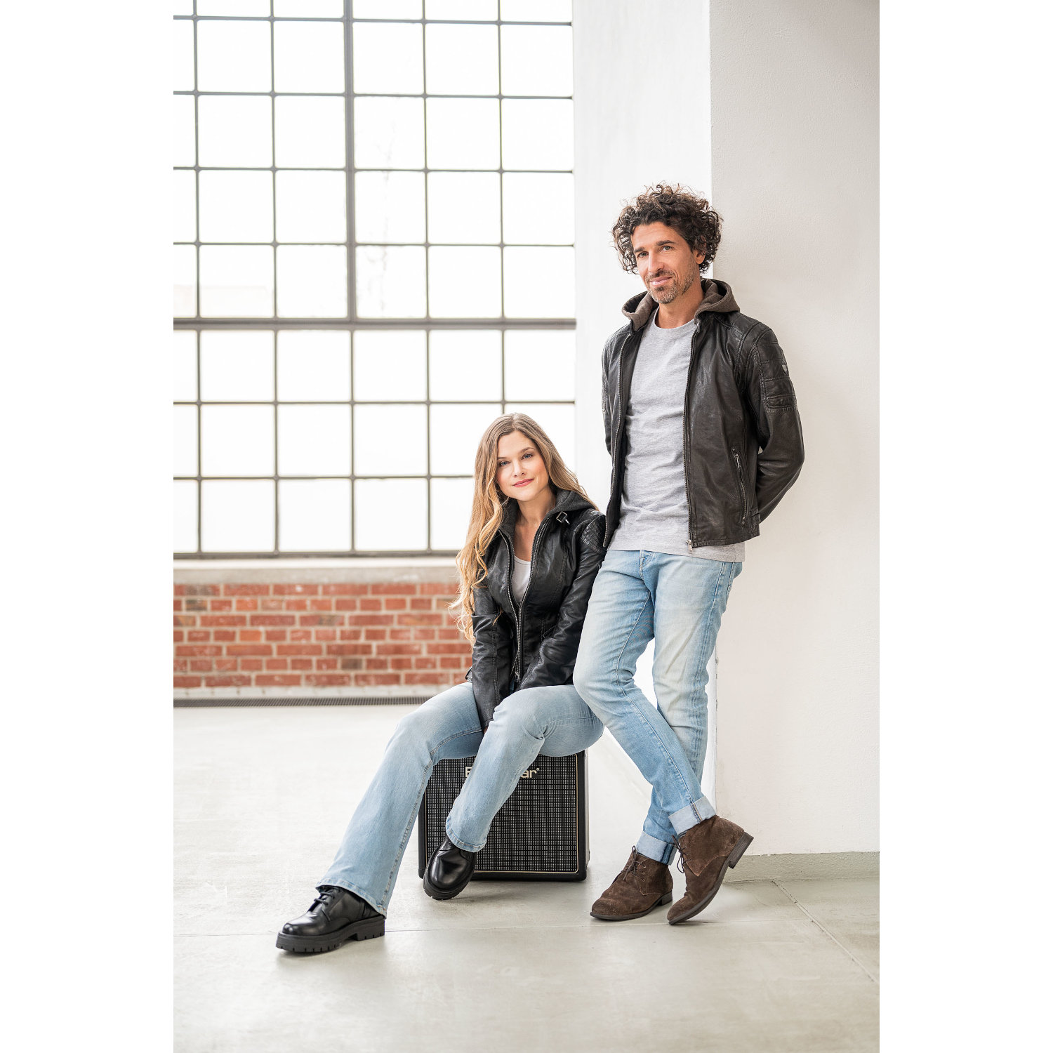 Męska skórzana kurtka Mauritius Ciemnobrązowa Rylo – BLACK FRIDAY