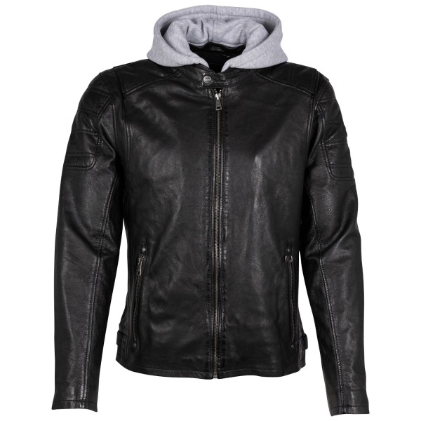 Męska kurtka skórzana Mauritius Czarna Rylo