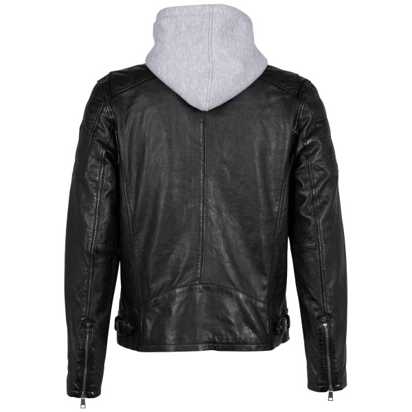 Męska kurtka skórzana Mauritius Czarna Rylo
