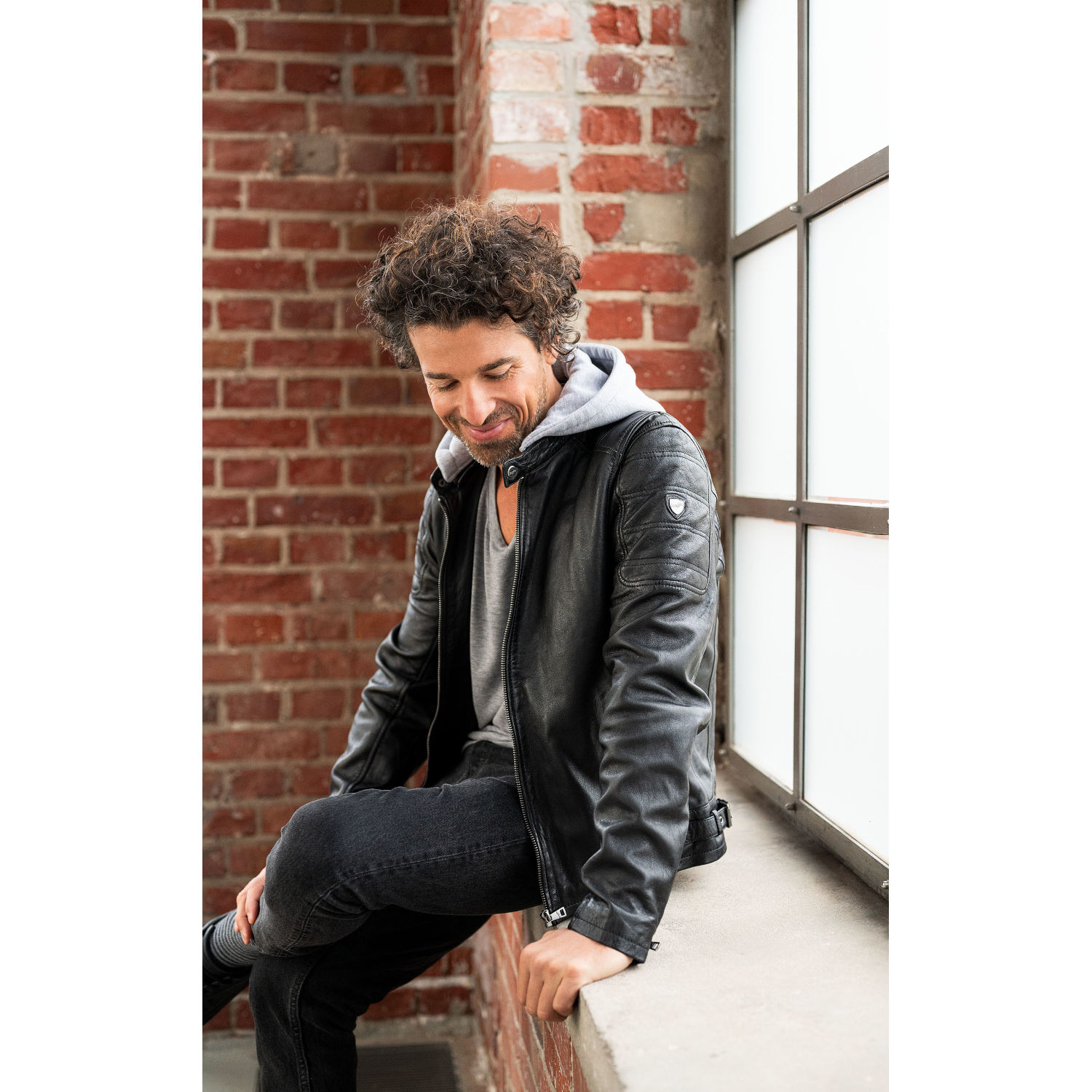 Męska kurtka skórzana Mauritius Czarna Rylo – Kurtki skórzane