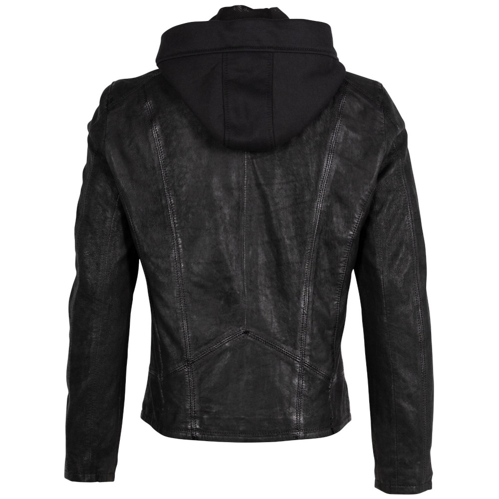 Męska skórzana kurtka 2.0 od Mauritius Czarna 2MCrain - readytowear