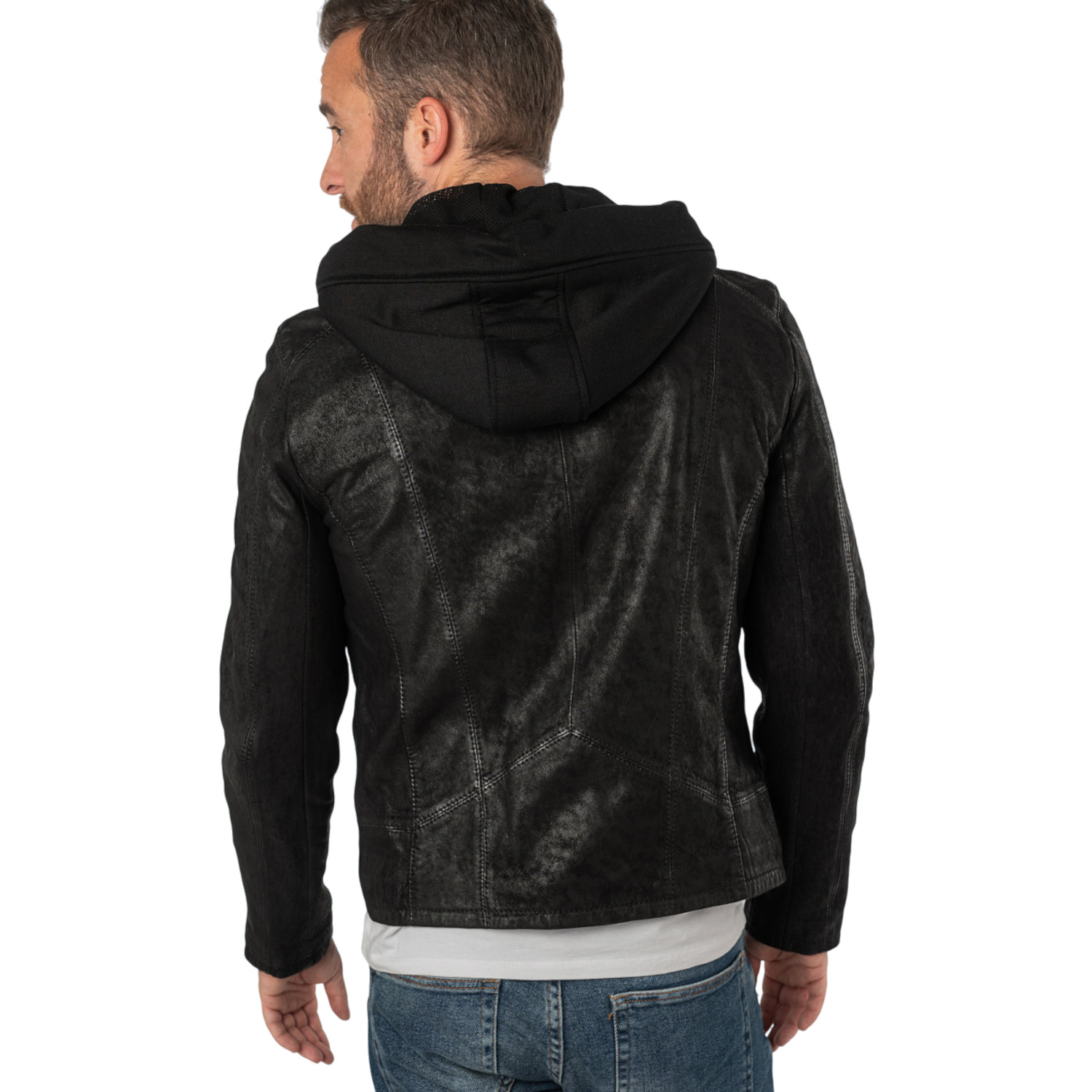 Męska skórzana kurtka 2.0 od Mauritius Czarna 2MCrain – Kurtki skórzane