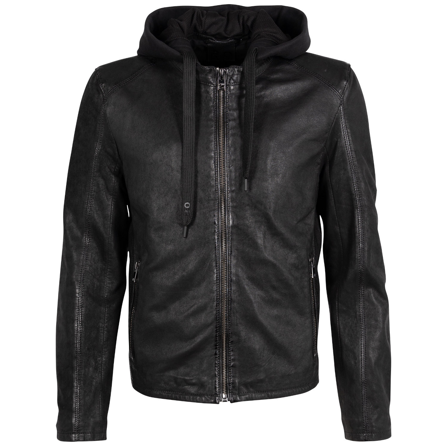 Męska skórzana kurtka 2.0 od Mauritius Czarna 2MCrain – Kurtki skórzane