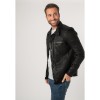 Męska skórzana koszula 2.0 od Mauritius Czarna 2MDonn – Koszule skórzane