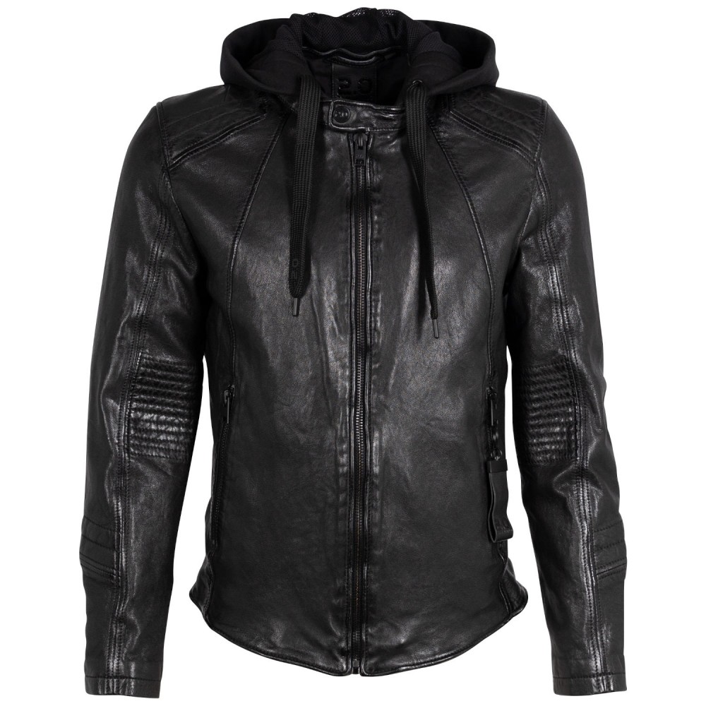 Męska skórzana kurtka 2.0 od Mauritius Czarna 2MJilas - readytowear