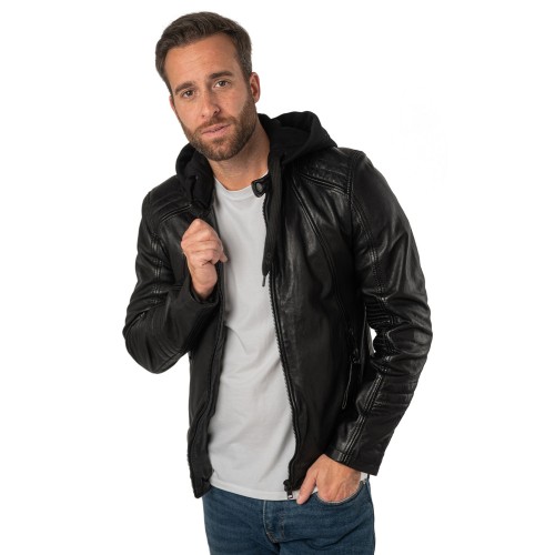 Męska skórzana kurtka 2.0 od Mauritius Czarna 2MJilas