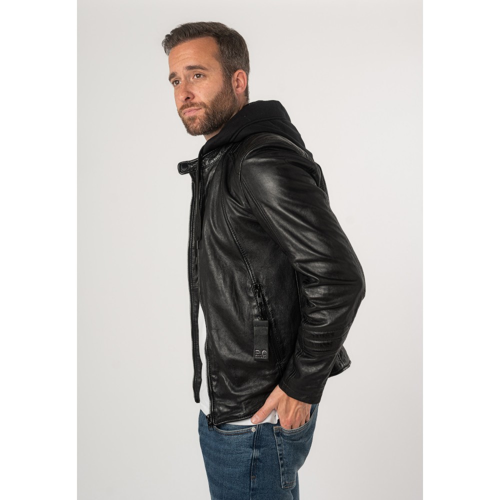 Męska skórzana kurtka 2.0 od Mauritius Czarna 2MJilas - readytowear