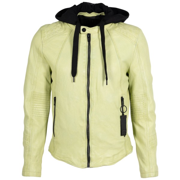 Męska skórzana kurtka 2.0 od Mauritius w kolorze limonkowym 2MJilas