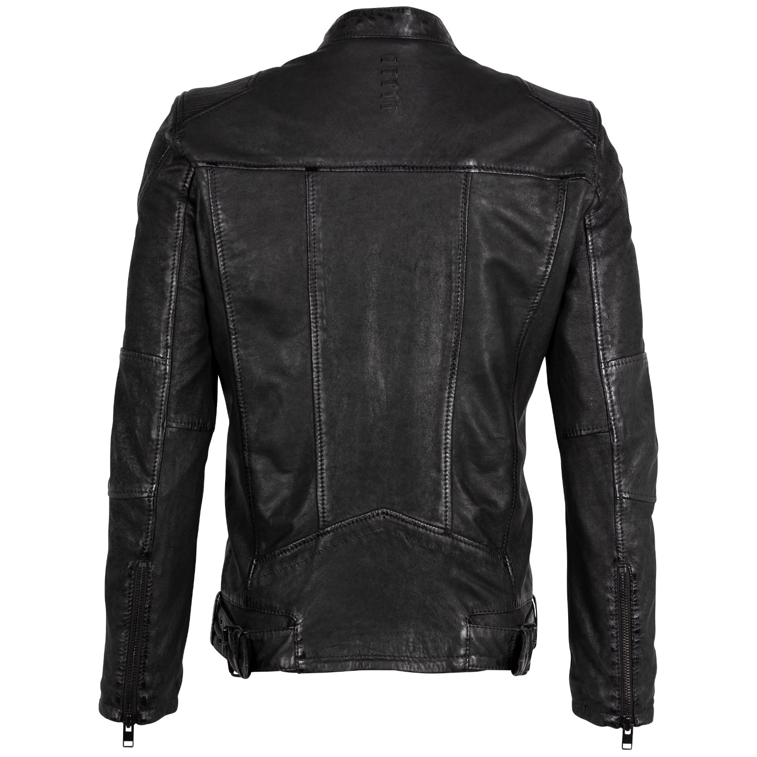 Męska skórzana kurtka 2.0 od Mauritius Czarna 2MSaibo – Kurtki skórzane